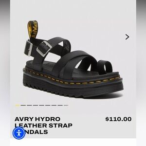 Dr. Martens Black Avry Hydro Sandals